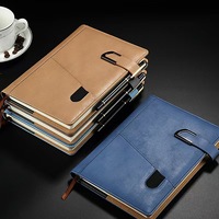 Carnet de notes personnalisé avec stylo, format A5, en cuir, personnalisable