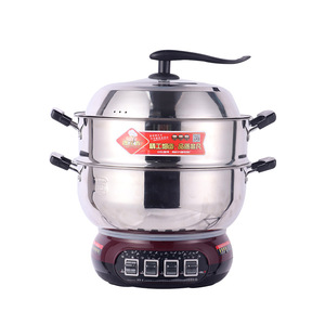 Electric Hot Pot Stainless Steel 5L 32Cm Multi Function Cooker For Home Use - Product Image 4