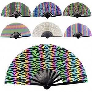 Abanicos Plegables de Bambú Personalizados con Logotipo Impreso Kpop, para Regalo, Negocios, Bodas, OEM, Arte - Product Image 3