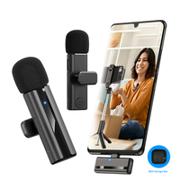 Microphone Lavalier Professionnel Portable H02 Sans Fil 2-en-1 Intelligent à Réduction de Bruit pour Extérieur avec Sac