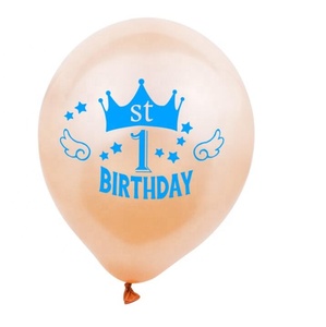 10Pcs Di Compleanno Decorazione Del Partito Blu Rosa <span class=keywords><strong>1</strong></span> 2 3 Anni di Età Palloncino Forniture Baby Shower Bambini 1st 2nd 3rd di compleanno Palloncini In Lattice - Product Image 2