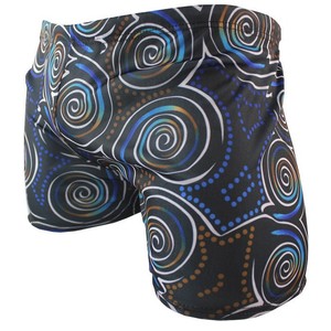 <b>Men</b> Swim <b>Trunks</b> Polyester Material Blue Pattern Swimming Water Sports - Product Image 3