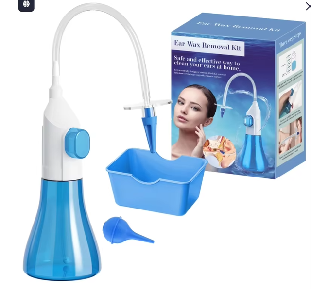 Electric Portable ABS+PC IPX7 Waterproof Ear Canal Earwax Removal Ear Irrigator Cleaner Kit 9.14 oz