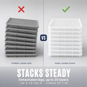 ถาดตาข่ายพลาสติกสำหรับอบแห้งผลไม้ ผัก ชา เครื่องเทศ และสมุนไพร - Product Image 3