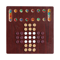 Ensemble de jeux de société de luxe 10 en 1, centre de jeux de table en bois, tic-tac-toe, solitaire, serpents et échelles, mancala, backgammon