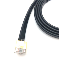 Cat8 kabel Ethernet datar 2000MHz RJ45, kabel komunikasi jaringan 32AWG tembaga polos fleksibel lembut