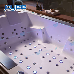 JOYEE Precio Barato Grande 2-4 Personas Acrílico Interior Baño Masaje Hidroterapia Bañera de hidromasaje - Product Image 4