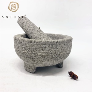Guacamole-Molcajete de granito de piedra Natural de México, 5 pulgadas, mazo y Mazo para cocina, para el hogar, superventas - Product Image 3