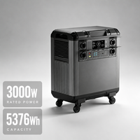 Generator Tenaga Surya 3000W 5376Wh LiFePO4 Stasiun Daya Portabel MPPT Gelombang Sinus Murni Penyimpanan Rumah