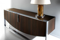 Armoire latérale italienne de luxe pour villa et restaurant buffet de salle à manger en bois personnalisé de style minimaliste moderne