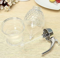 BAMBUS Ensemble de pots en verre borosilicate au design mignon, motif abeilles 3D, multifonctionnel, pour le stockage de miel et d'aliments secs, capacité 450 ml, idéal pour les fêtes