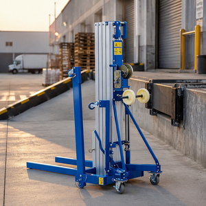 Plateforme élévatrice manuelle mobile en aluminium avec hauteur de levage de 3,5 m, 5 m, 6,5 m, 7,9 m, à prix abordable pour usine et atelier - Product Image 3