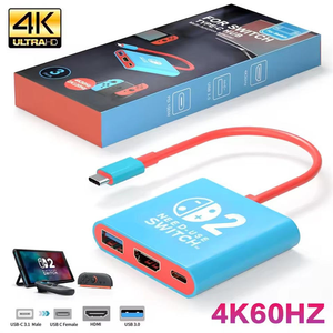Adaptateur USB-C vers HDTV prenant en charge la 4K60Hz, station d'accueil USB 3.0, adaptateur de mode dock TV pour console de jeu, accessoires pour Switch 2 - Product Image 5