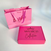 Boîtes d'expédition personnalisées rose vif, logo imprimé à l'intérieur et à l'extérieur, boîte d'expédition en carton ondulé pour vêtements et cosmétiques