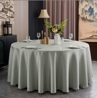Vente en gros de nappes blanches rondes en polyester nappe de restaurant nappes rondes de haute qualité pour décorations de mariage