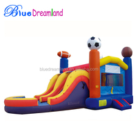 Achat thème de fête bleu Dreamland lapin videurs gonflables cavalier gonflable sautant château plein d'entrain maison de rebond