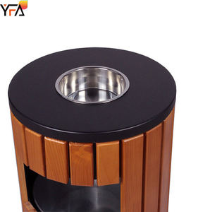 <span class=keywords><strong>Cubo</strong></span> de <span class=keywords><strong>basura</strong></span> redondo para el estrés público, compactador de bañera individual, barril interior extraíble para Patio, parque y Plaza, venta al por mayor - Product Image 4