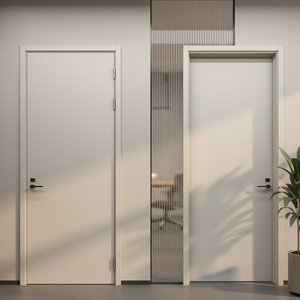 <span class=keywords><strong>Porte</strong></span> intérieure en bois massif composite, écologique, design minimaliste, insonorisée, ouverture manuelle, finition de luxe léger, pour chambre à coucher - Product Image 3