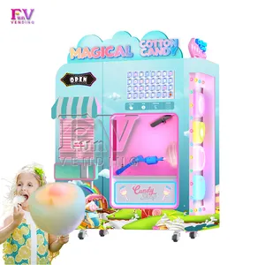 Guangzhou cotton candy robot fully automatically makes floss candy cotton