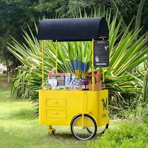 Strong Cooling <b>Small</b> Churro Cartgelato Fast Food Cartmobile Romantic Selling Style Ice Cream Cart - Product Image 6