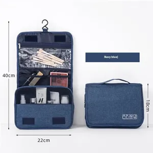Foldable Polyester <b>for</b> Toiletry Bag Organizer Zipper Hanging <b>Storage</b> <b>for</b> Bathroom <b>Makeup</b> Case Cosmetic Bag <b>for</b> Travel Business - Product Image 3