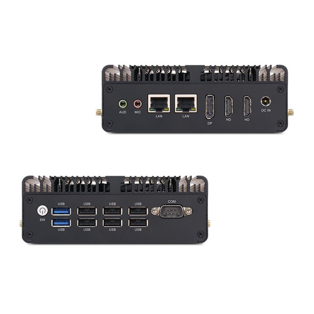 Linkleaps N100 Active Cooling Mini PC Industrial Embedded PC with Dual GbE LAN 3 HD Display 8 USB for Home or Office