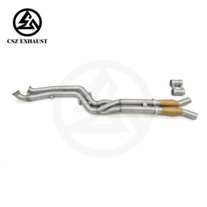 CSZ New <strong>Car</strong> Modify 3D Z Pipe Exhaust G80 G82 M3 M4 SS304 With Conical Reducer Gold <strong>Heatshield</strong> Real Feedback Mid Pipe - Product Image 4