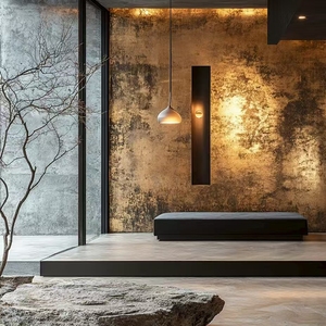 Hiện đại đồng gỉ mặt tiền Ốp Thép oxy hóa Hội Đồng Quản trị nhà máy bán buôn cho nội thất bên ngoài biệt thự tường ốp giá thấp - Product Image 5