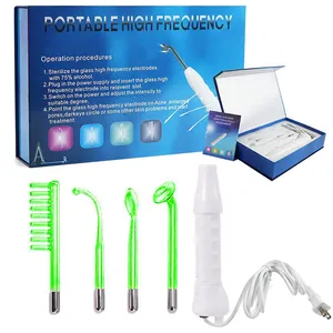 Professionele Beauty Skin Gezichtsverzorging 4 In 1 Handheld Hoge Frequentie Huid Therapie Wand Machine