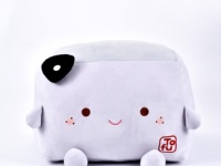 Oreiller en peluche personnalisé en forme de tofu mignon de 40 cm pour enfants, cadeaux, jouets en peluche de dessin animé, rembourrage en coton PP brodé, décoration de la maison
