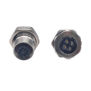 Connecteur circulaire étanche M12 4P, broches mâles, IP67, métal, pour usage industriel - Product Image 4