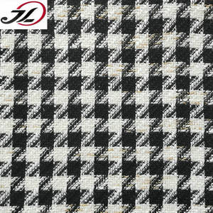 Китайский производитель, черно-белая твидовая ткань с рисунком гусиных лапок для пальто - Product Image 4