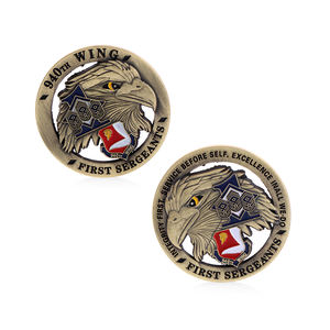 Custom Metal US The First marker Eagle Copper Challenge Coin - Product Image 1