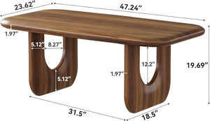 Table basse rectangulaire en bois MDF de style <span class=keywords><strong>vintage</strong></span> de ferme avec coins ronds pour meubles de salon à la maison - Product Image 6