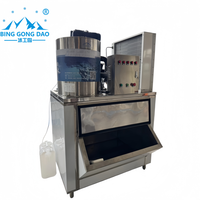 Machine à glace en paillettes industrielle de 1 tonne avec moteur à économie d'énergie pour la conservation des fruits de mer, la transformation alimentaire et les applications de la chaîne du froid
