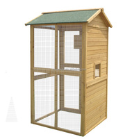 SDB001 grandes Cages à oiseaux en bois volière en gros étanche cage à oiseaux maison avec fil perroquet vivant Cage