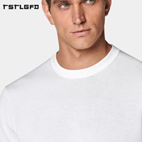 T-shirt pour homme à col rond, coupe classique, en coton biologique 100% durable, respirant, à séchage rapide, avec logo personnalisé