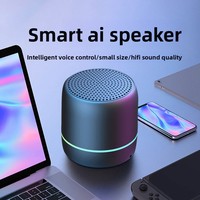 Nouvel haut-parleur Bluetooth sans fil transfrontalier, mini appareil audio intelligent à commande vocale IA, caisson de basses portable pour usage extérieur