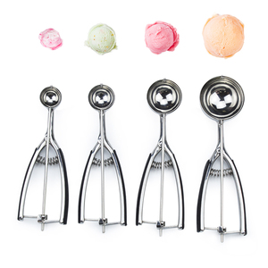 Bộ 4 Cái Muỗng Múc Bánh Quy Muỗng Múc Kem Bằng Thép Không Gỉ Với Muỗng Múc Bánh Quy Nhả Cò Để Nướng Bánh - Product Image 2