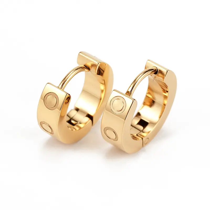 Hot Selling Gold And Rose Gold Stainless Steel Jewelry Designers Earrings For Women