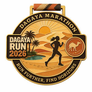 Medalla Deportiva Personalizada al por Mayor, Medalla de Aleación de Zinc con Relieve 3D y Esmalte, Premio para Corredores de Carreras de Obstáculos, Medalla de Maratón del Desierto - Product Image 1