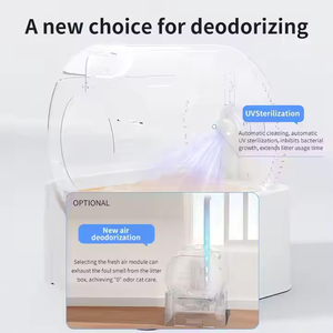 Bac à litière rond automatique en PVC écologique, remplacement de litière en un clic via application mobile, protection de sécurité, grande capacité - Product Image 5