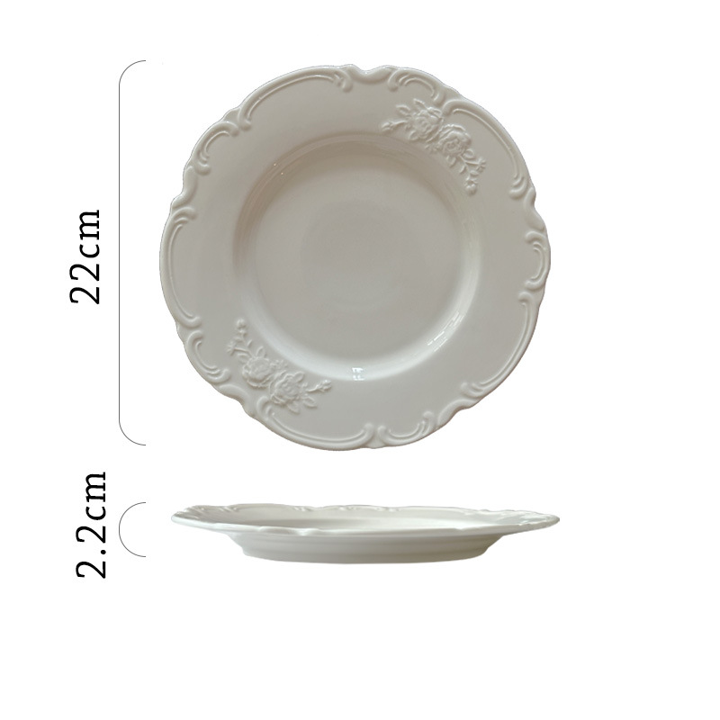 White 8.5inch plate