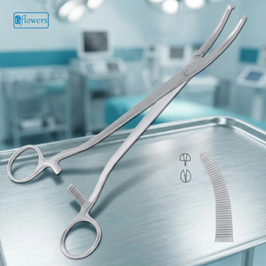 Pinces hémostatiques de haute qualité 23,5 cm droites à 1x2 dents, instrument de chirurgie générale certifié CE, utilisation manuelle - Product Image 2