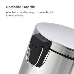 Sinoware Im Lặng Đóng Cửa Vòng Hộ Gia Đình Chất Thải Bin Kim Loại Nhà Thùng Rác 12 Lít Chân Peal Thùng Rác Có Thể - Product Image 6