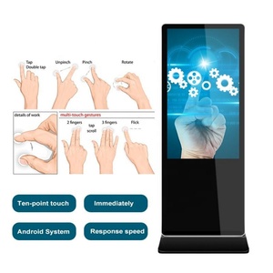 Afficheur publicitaire numérique LCD à écran tactile de 43 pouces, sur pied, pour intérieur, avec lecteur multimédia automatique - Product Image 2