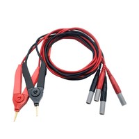 Câbles de test, fils, sondes, longueur, charge maximale 20A, ouverture maximale 15 mm des bornes Kelvin vers fiches banane 4,0 mm