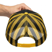 Gorra de béisbol de espuma tipo camionero de 5 paneles con estampado, parte trasera de malla completa, corona alta, visera curva y cierre snapback para campaña promocional. Gorras.