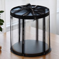 Boîte cadeau transparente créative, emballage de gâteau en forme d'ours de Rose artificiel pour la saint-valentin, cadeau d'anniversaire et de mariage, boîte transparente