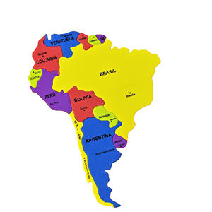 एवा जिगसॉ दक्षिण अमेरिका पहेली फोमा गेम मैप बच्चों को मान्यता और भूगोल मिलान कला के लिए शैक्षिक खिलौने - Product Image 5